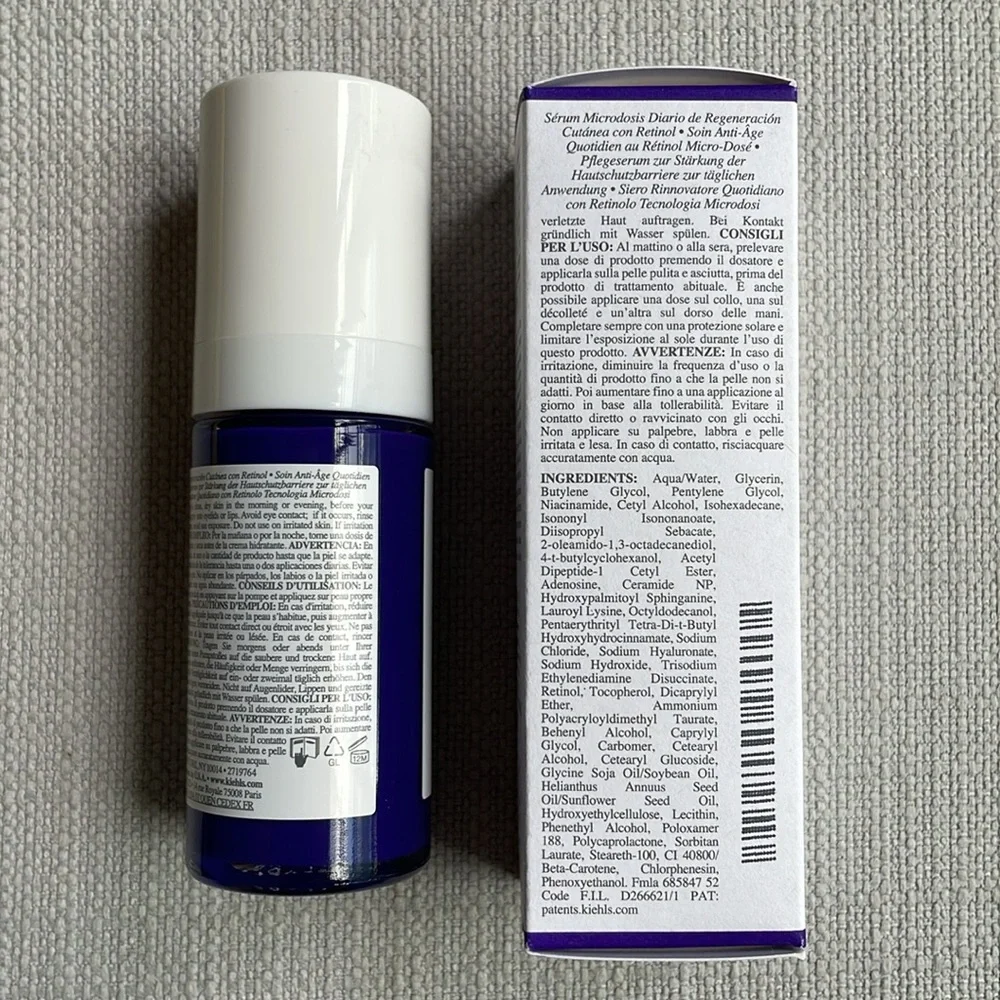 Kiehl's Micro-Dose Anti-Aging Retinol Serum with Ceramides and Peptide